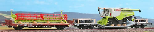 ACME AC40008 - Uai and Kgps Wagons Set Loaded with Combine Harvester