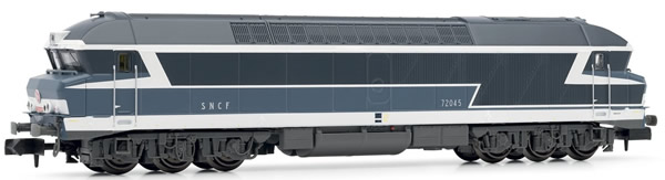 Arnold HN2386S - French Diesel Locomotive CC72000, blue, with road number plates of the SNCF (Sound)