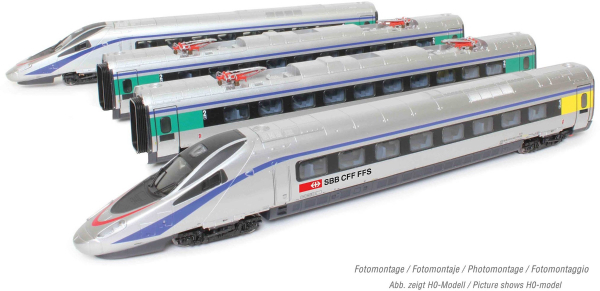 Arnold HN2470S - Swiss 4-unit base EMU set Class ETR 610 of the SBB (Sound)