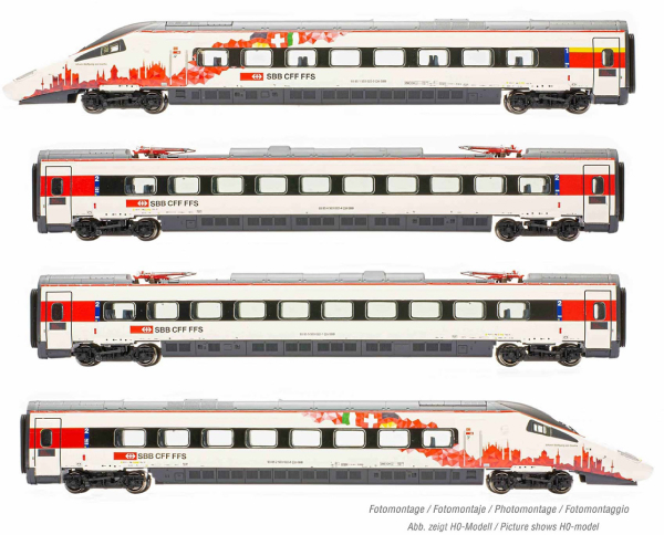 Arnold HN2472 - Swiss 4-unit base EMU set Class RABe 503 of the SBB