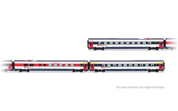 Arnold HN3517 - 3pc Intermediate Car Set ETR 610 of SBB