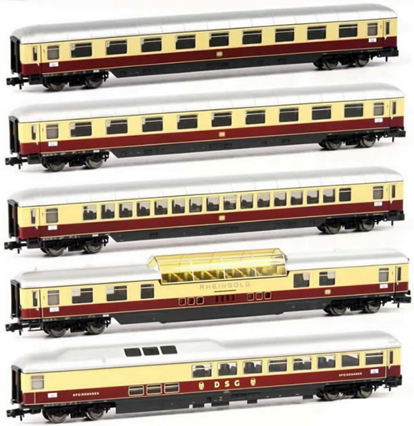 Arnold HN4241 - 5-piece Passenger Car Set Rheingold