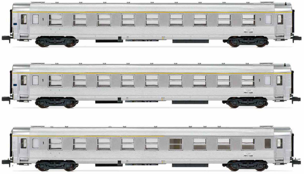 Arnold HN4320 - 3-unit pack Le Bourbonnais, DEV Inox coaches, 2 x A9 + 1 x A5 bar coach