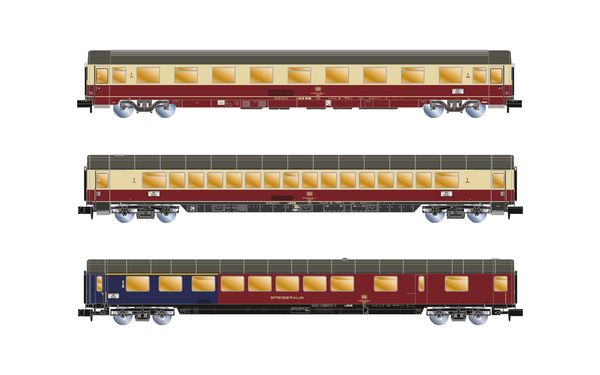 Arnold HN4387 - 3-unit Set TEE Rembrandt, 3-unit pack restaurant coach + Apmz122 + Avmz207