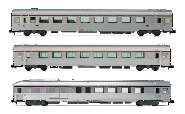 Arnold HN4501 - 3-unit TEE Mistral Nice-Paris Passenger Coach Set, Arux + A8u + AD4tux