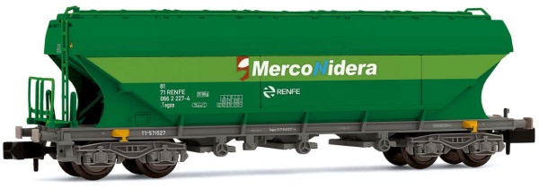 Arnold HN6471 - 4-axle flat-sided hopper wagon MercoNidera, green livery