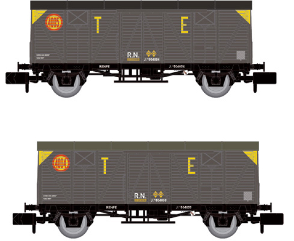 Arnold HN6483 - R.N. 2-unit pack Closed wagon J3, livery grey-black T.E.