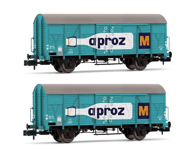 Arnold HN6683 - 2-unit Set, 2-axle closed wagon type Gs APROZ