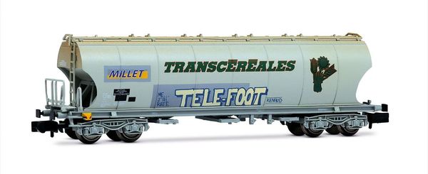 Arnold HN6705 - 4-axle Cereal Hopper Wagon (rounded walls) Millet with graffiti Telefoot