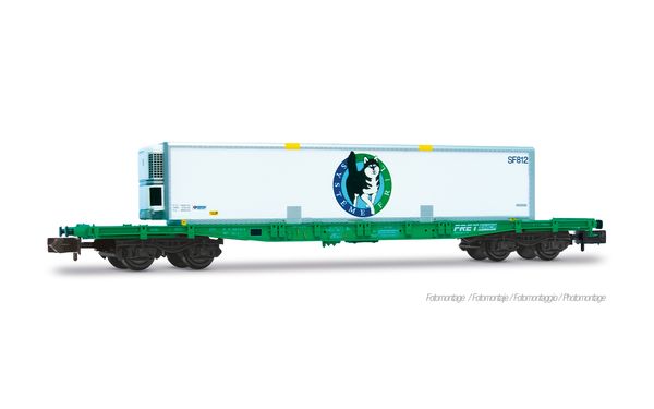 Arnold HN6726 - S70 Container Wagon, loaded with Système Fril reefer container