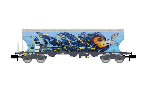 Arnold HN6739 - Round Sided Cereal Hopper Wagon, Interfracht, with bird graffity