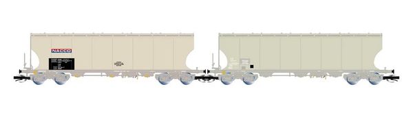 Arnold HN9757 - 2-unit 4-axle Silo Wagon Set NACCO