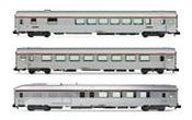 3-unit TEE Mistral (Nice-Paris) Passenger Coach Set, Vru + Arux + AD4tux