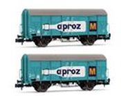 2-unit Set, 2-axle closed wagon type Gs APROZ