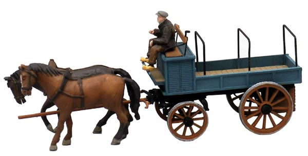 Artitec 10.276 - Open farm wagen w/ two-horse hitch