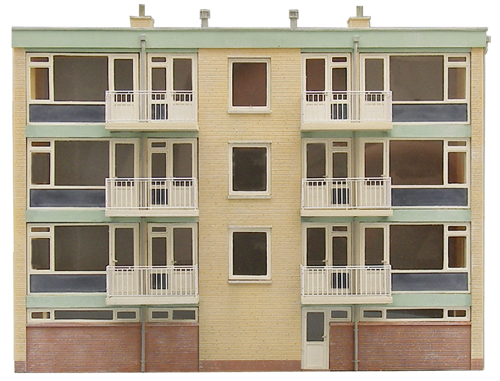 Artitec 10.283 - Facade of the rear of a multi-storey building