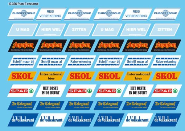 Artitec 10.326 - Plan E advertising banners decal set