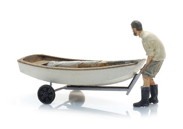 Artitec 387.582 - Sailing boat Optimist + trailer + figure