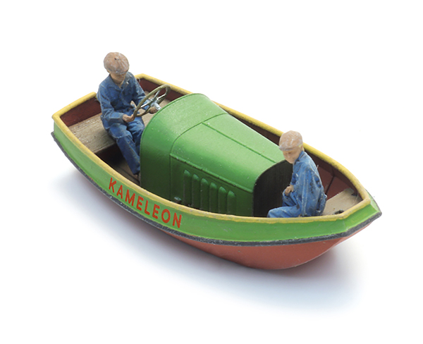 Artitec 387.587 - Frisian steel motor boat, waterline + 2 figures