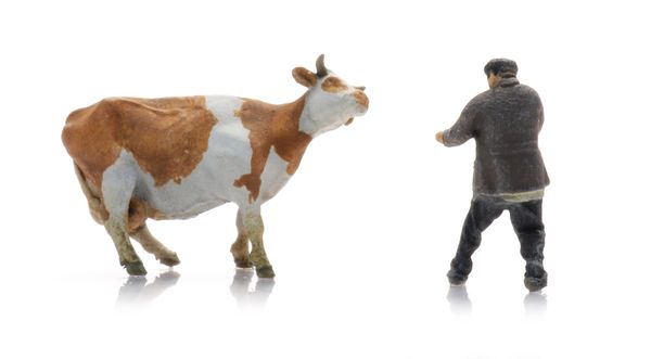 Artitec 5120019 - Farmer with obstinate cow (1x)