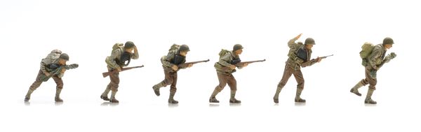 Artitec 5870116 - US D-Day Infantry storming beach (6x)