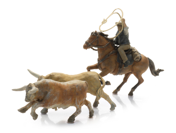 Artitec 5870170 - Cowboy lassoing Longhorns