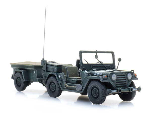 Artitec 6870569 - US M151 jeep + M416 trailer Forest green