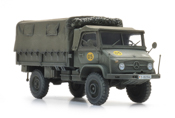 BRD Unimog 404s Pritsche Plane gelboliv