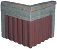 Pile wall, concrete, right angles (2 per pack)