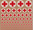 Red crosses (round) (dry transfer) 