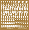 White Number Decals (7.5, 8.5mm)