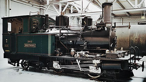 Bemo 1292596 - Swiss Steam Locomotive HG 2/3 6 Weißhorn of the DFB, Metal Collection