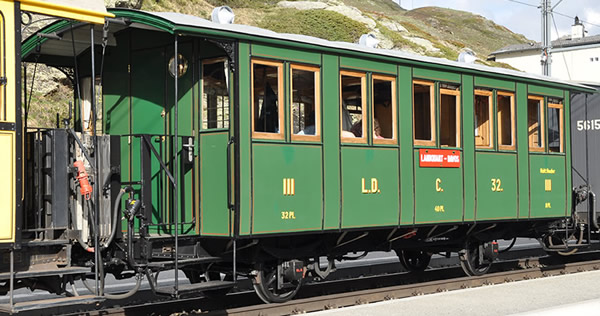 Bemo 3234102 - Swiss Passenger Car L.D. C. 32 of the Landquart-Davos Bahn