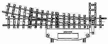 Bemo 4006000 - 12° electric turnout right  HOe, 147 mm, R 515