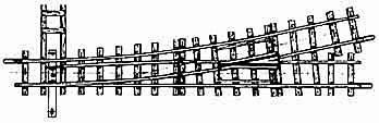 Bemo 4011000 - 12° left turnout, 147 mm, R 515 HOe code 100