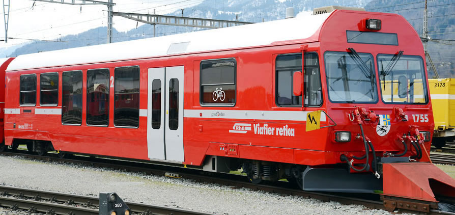 Bemo 3249115 - Swiss Cab Control Car BDt 1755 of the RhB