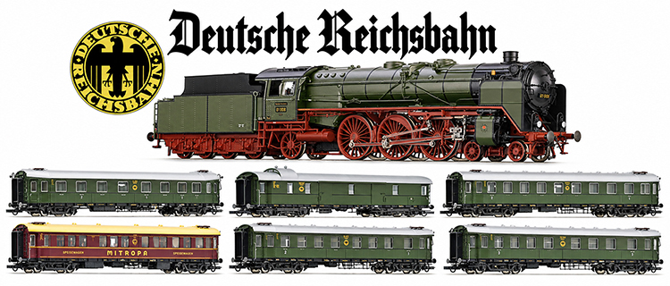 Brawa 40995-1 - German Era II Deutsche Reichsbahn Express Train with Illumination