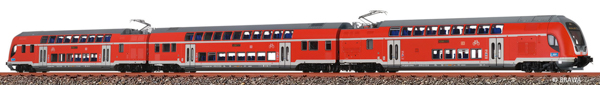 Brawa 44588 - German 3pc TWINDEXX Vario Double-Deck Train set of the DB AG