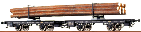 Brawa 47712 - H0 Log Car KBayStsB, I [doubl