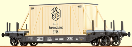 Brawa 47910 - H0 Flat Car incl. freight KPE