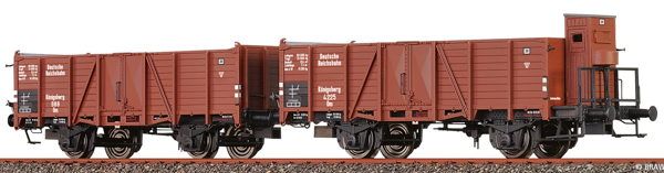 Brawa 48449 - 2pc Open Freight Cars Om Set