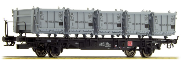 Brawa 49127 - German Container Car Lbms589 Von Haus zu Haus of the DB