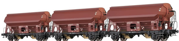 Brawa 49510 - 3pc Covered Freight Cars Tdgs 930 Set
