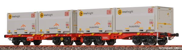 Brawa 51137 - Flat Car Sggmmrrs ArcelorMittal