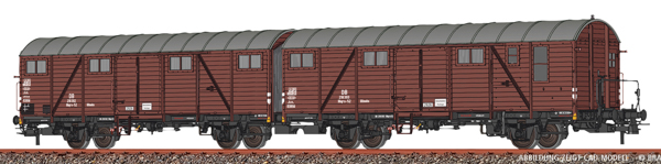 Brawa 51296 - Covered Freight Car Hbqrs-52