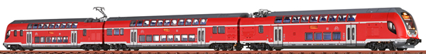 Brawa 64515 - 3pc German Double Decker Electric Railcar-Set 445 of the DB