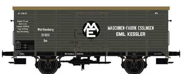 Brawa 67466 - Covered Freight Car Gm Maschinenfabrik Esslingen K.W.St.E. 