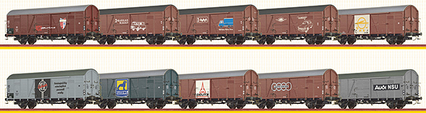 10pc Freight Car Set VEHICLE BRANDS, DC