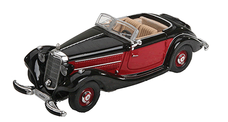 Busch 38192 - Mercedes-Benz 320 n Kombinations-Coupe (W142) -- (top down, red) 
