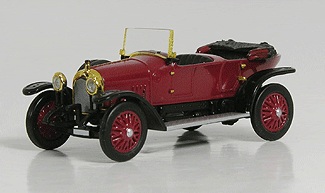 Busch 38395 - 1914 Audi Type C Alpensieger -- Red w/Top Down 